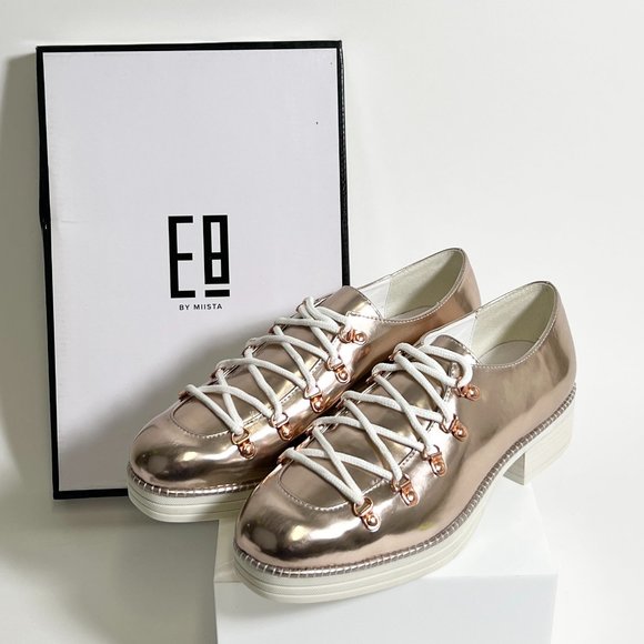 NIB E8 By Miista Zaida Rose Gold Sneakers - Picture 2 of 8